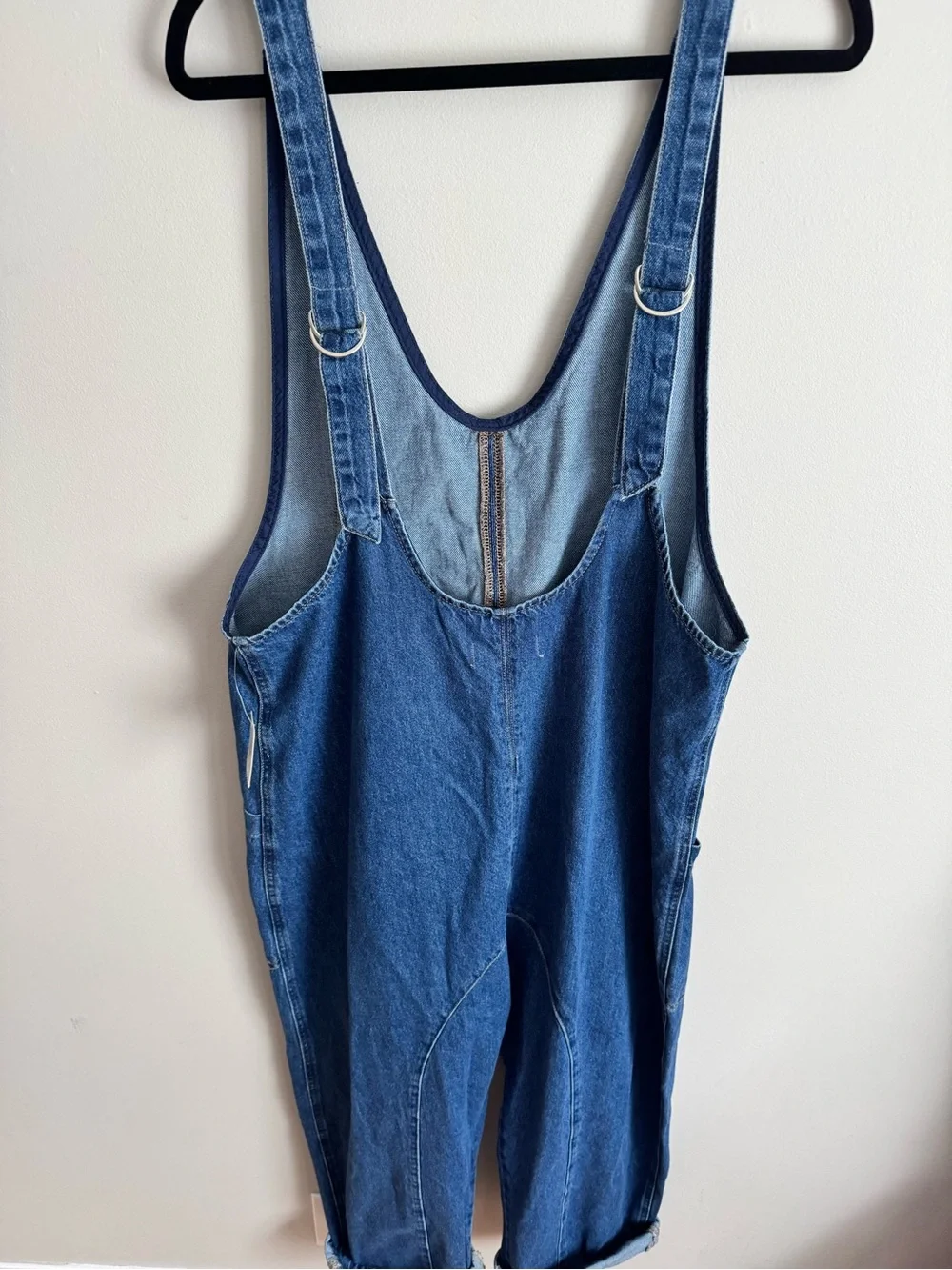 NWT Free People We The Free High Roller Denim Jumpsuit Blue l overalls - Picture 4 of 6